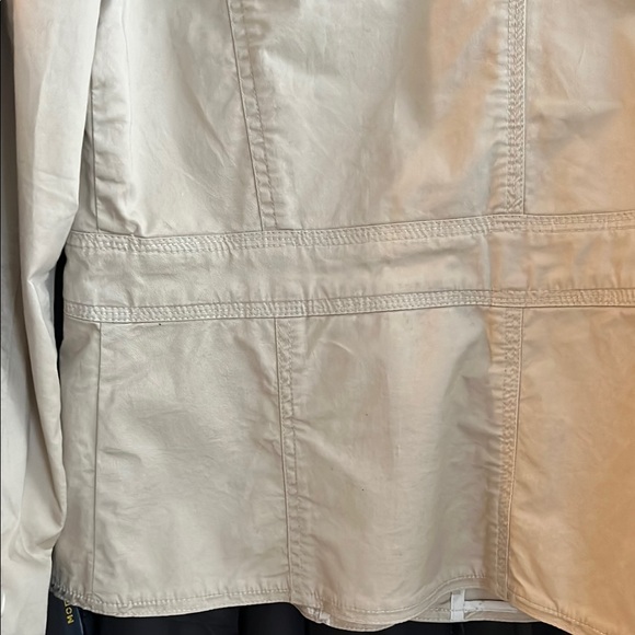 Cream Tan Tailored Blazer with Notched Lapel - Picture 6 of 6